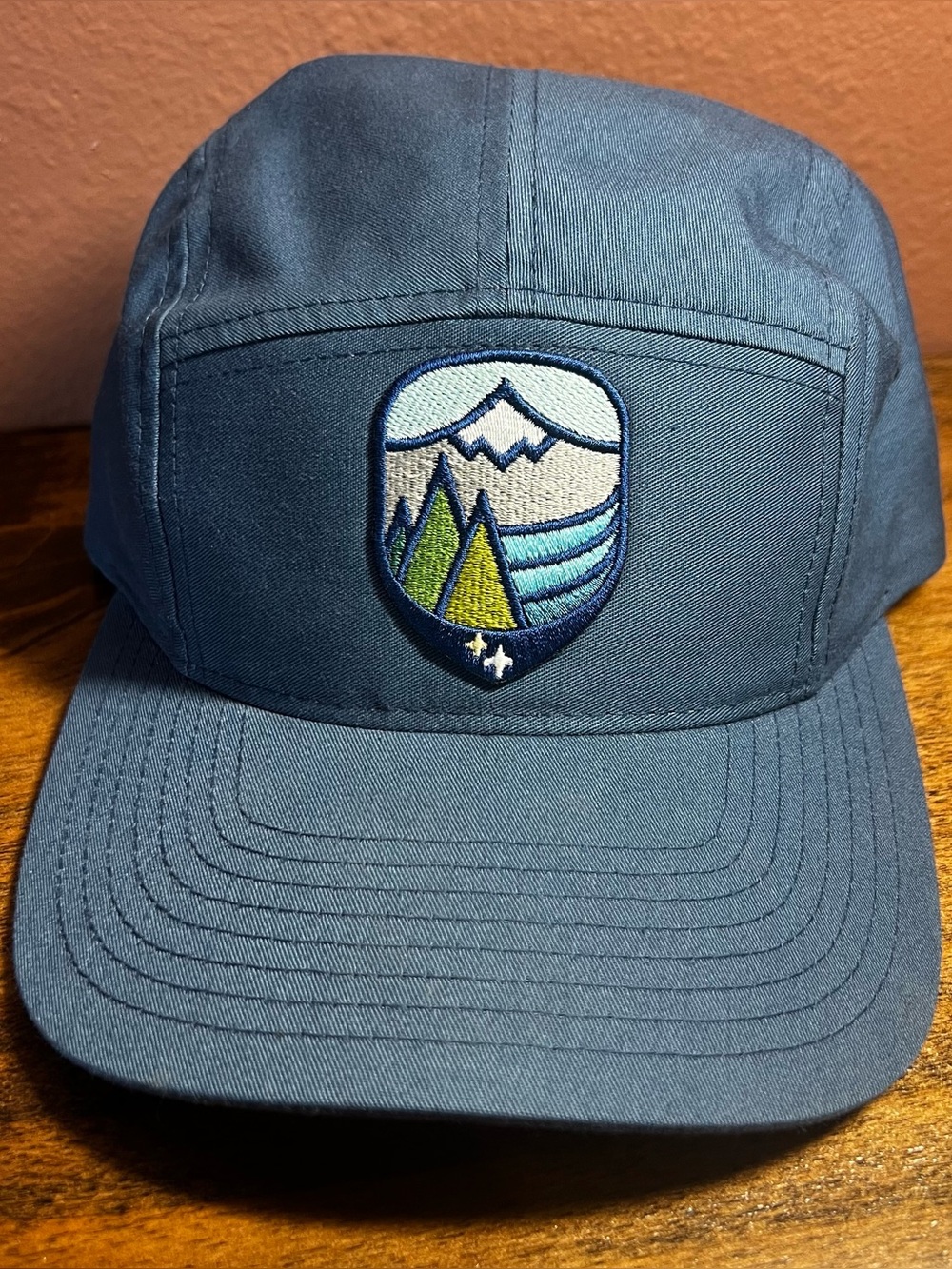 Blue Outdoor Patch Cap Embroidered